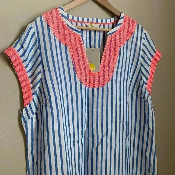 Boden Yasmin Embroidered Linen Tunic Size 18L - Picture 5 of 11